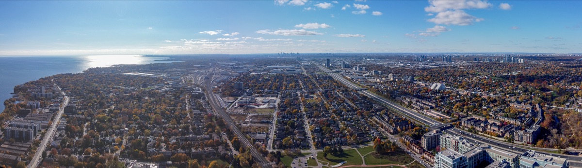 Mimico-Queensway aerial view, 2024